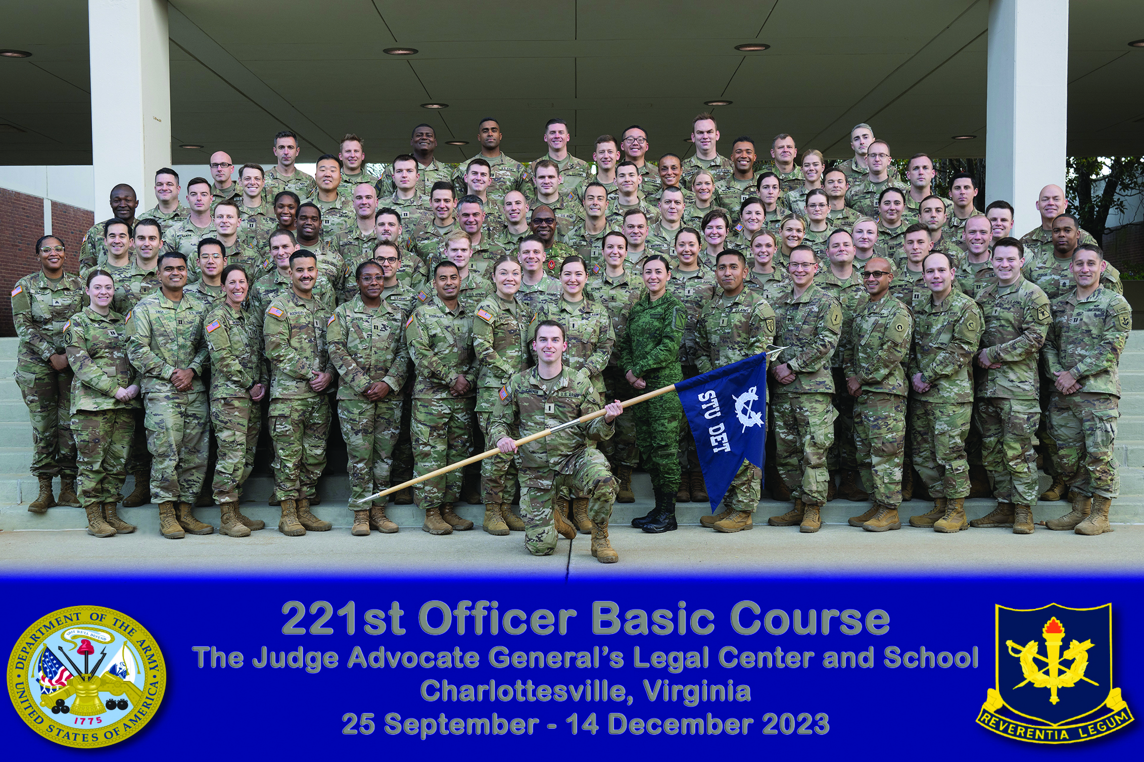 221st Officer Basic Course. (Credit: Billie Suttles, TJAGLCS)
